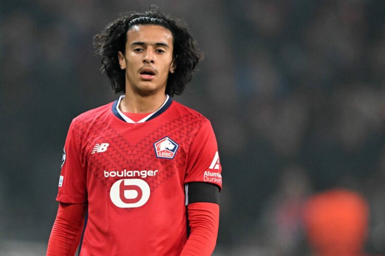 LILLE - Ayyoub Bouaddi of Lille OSC during the UEFA Champions League match between Lille OSC and Juventus FC at the Pierre-Mauroy stadium on Nov. 5, 2024 in Lille, France. ANP Hollandse Hoogte UEFA Champions League 2024/25 League phase 4 2024/25 xVIxANPxSportx/xGerritxvanxKeulenxIVx 513017642 originalFilename: 513017642.jpg